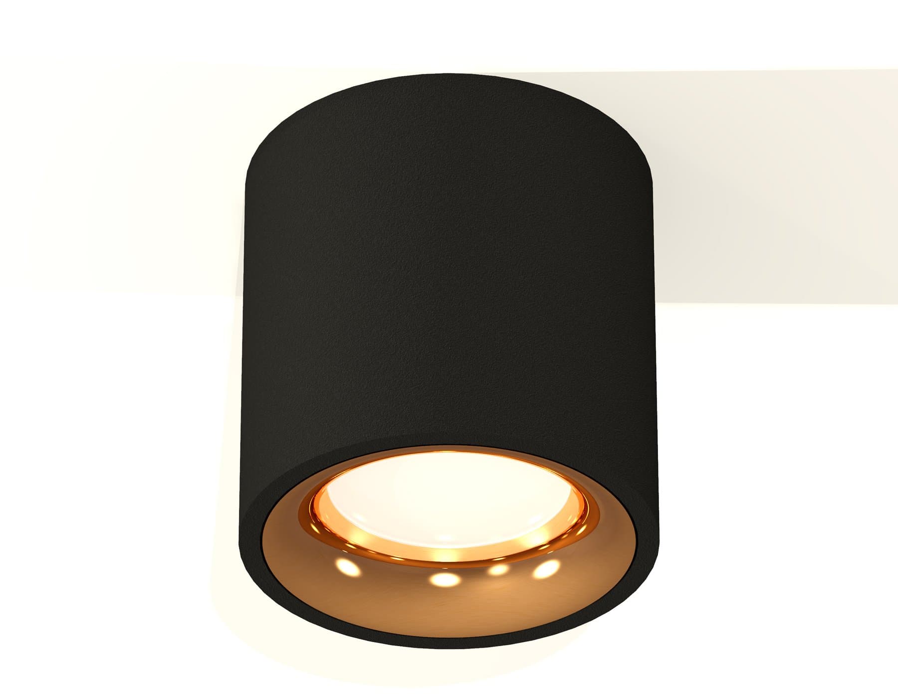 Ambrella Комплект накладного светильника XS7532024 SBK/PYG черный песок/золото желтое полированное MR16 GU5.3 (C7532, N7014) — миниатюра 2