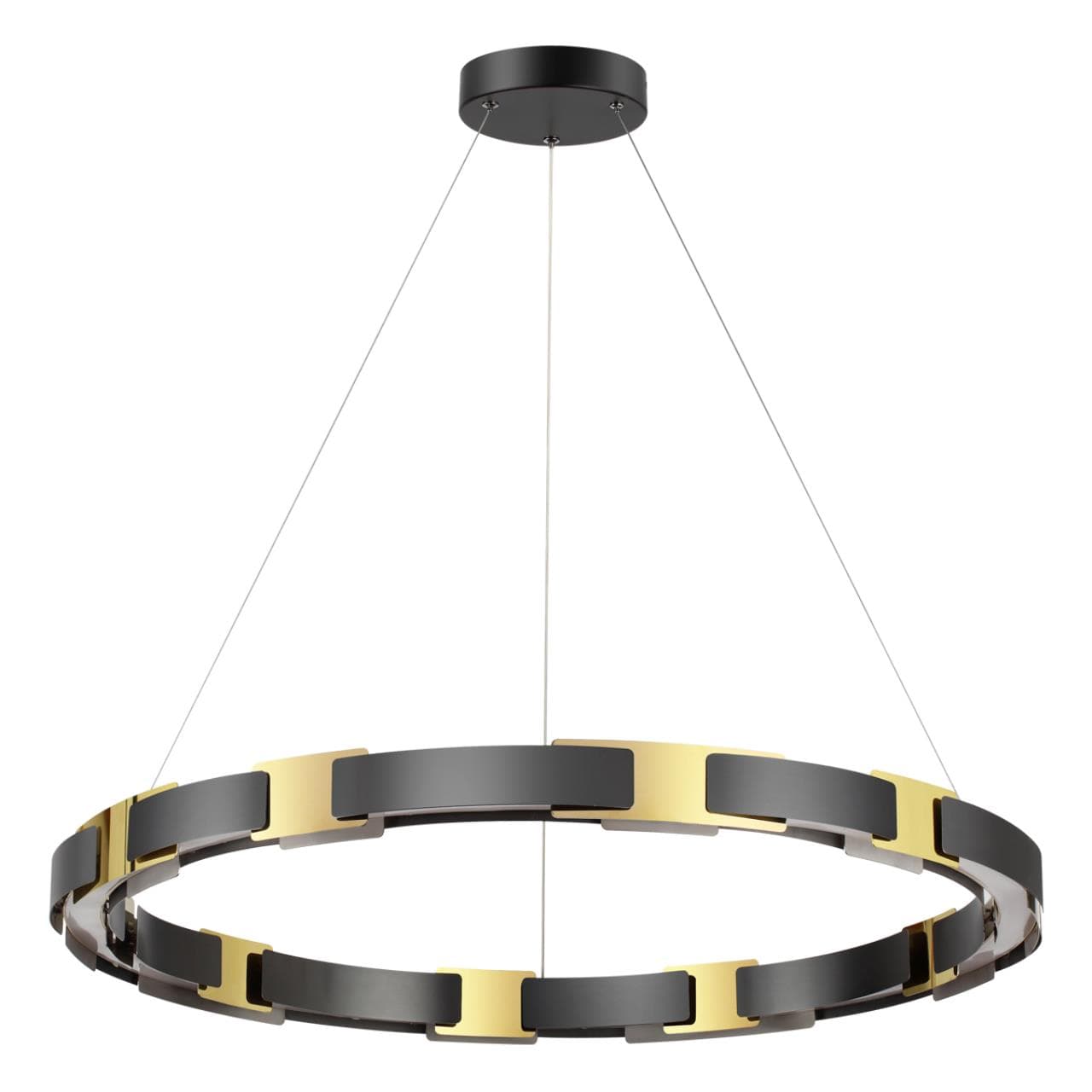 Odeon Light 4991/80L L-VISION ODL23 381 черный/золотой/металл/акрил Люстра LED 80W 3000K FIERRO