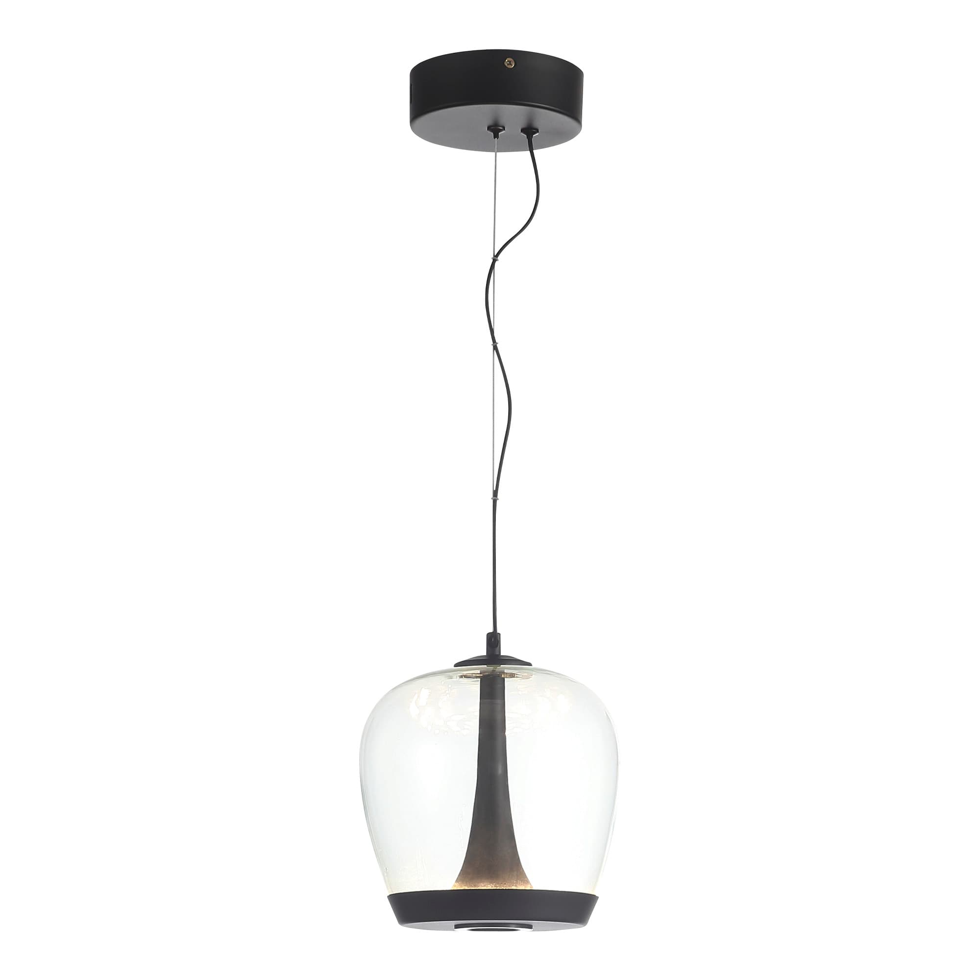 ST LUCE SL6014.423.01 Светильник подвесной Черный/Прозрачный, Черный LED 1*17W 3000K