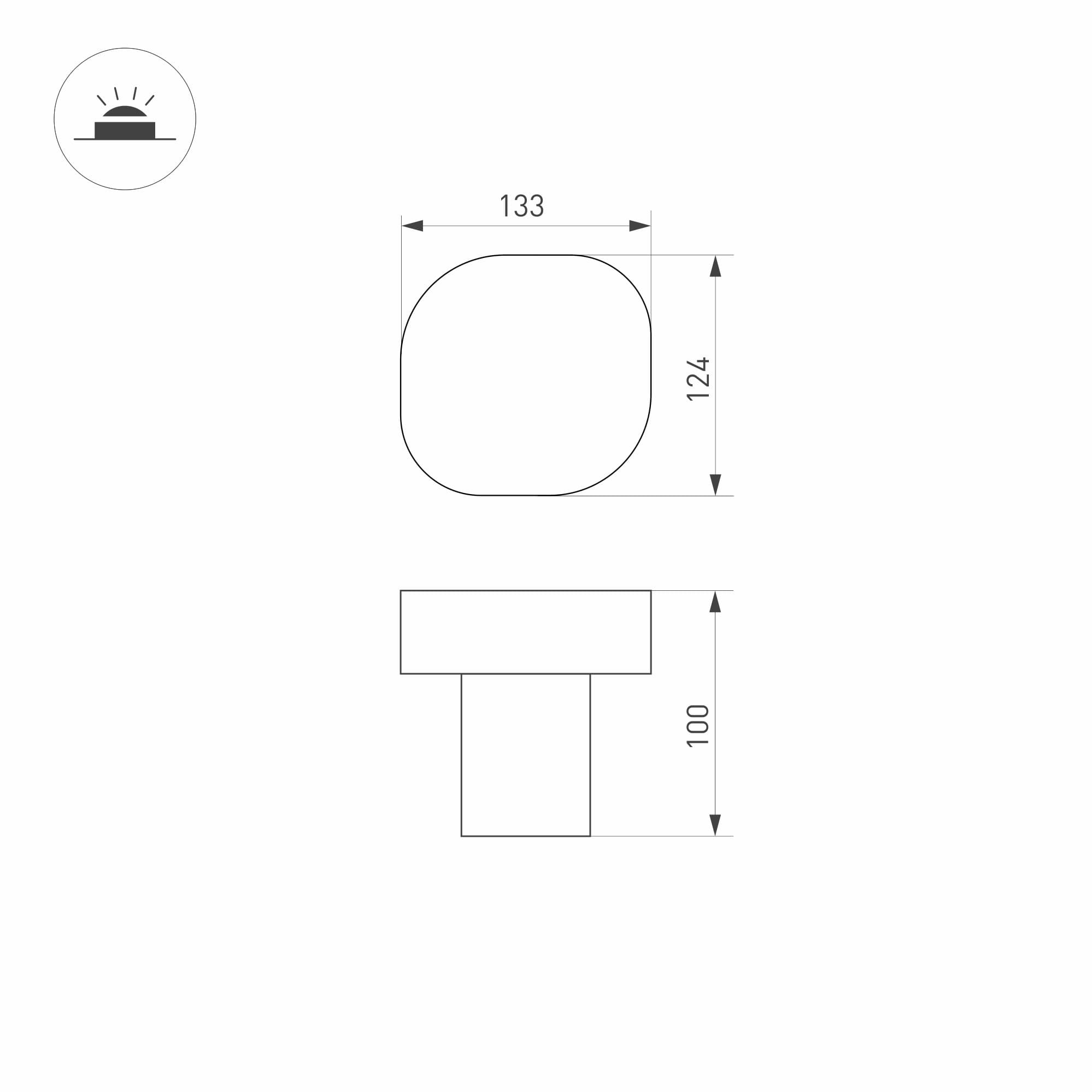Arlight Светильник LGD-SWAMP-BOLL-H100-7W Warm3000 (GR, 93 deg, 230V) (IP65 Металл, 3 года) 030002 — миниатюра 3