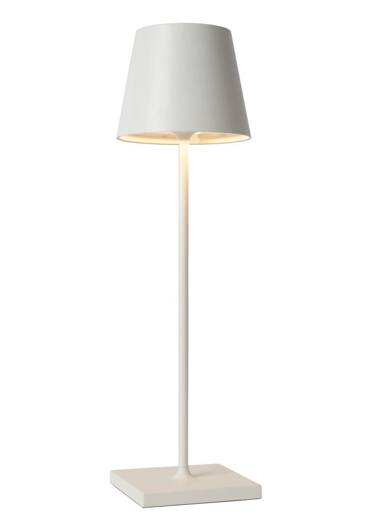 Lucide JUSTIN Лампа настольная Outdoor Ø 11 cm LED Dim. 1x2,2W 3000K IP54 White 27888/04/31