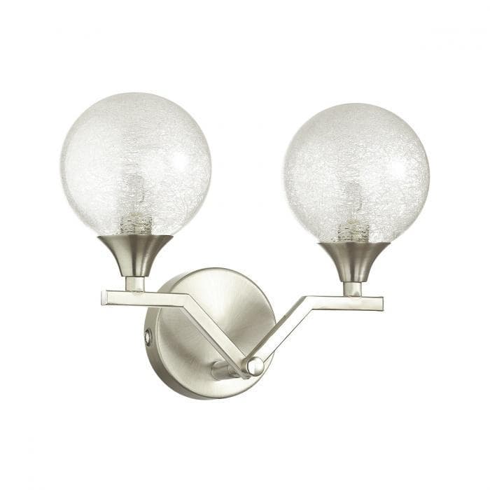 Lumion 4567/2W VINTAGE LN21 никель Бра с выключателем IP44 G9 2*40W 220V ALMA — миниатюра 1