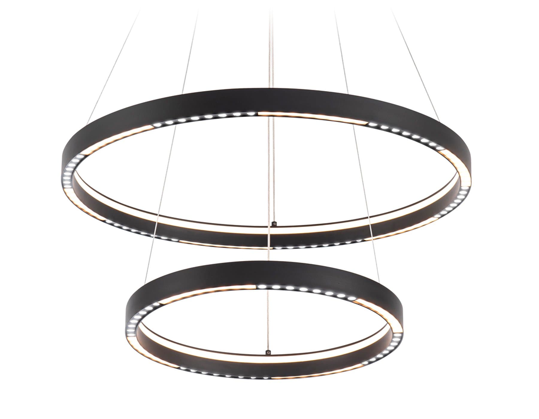 Ambrella Светильник подвесной светодиодный FL5865/2 BK черный 45W 3000K/4200K/6400K D600/400*830 (без ПДУ) — миниатюра 1
