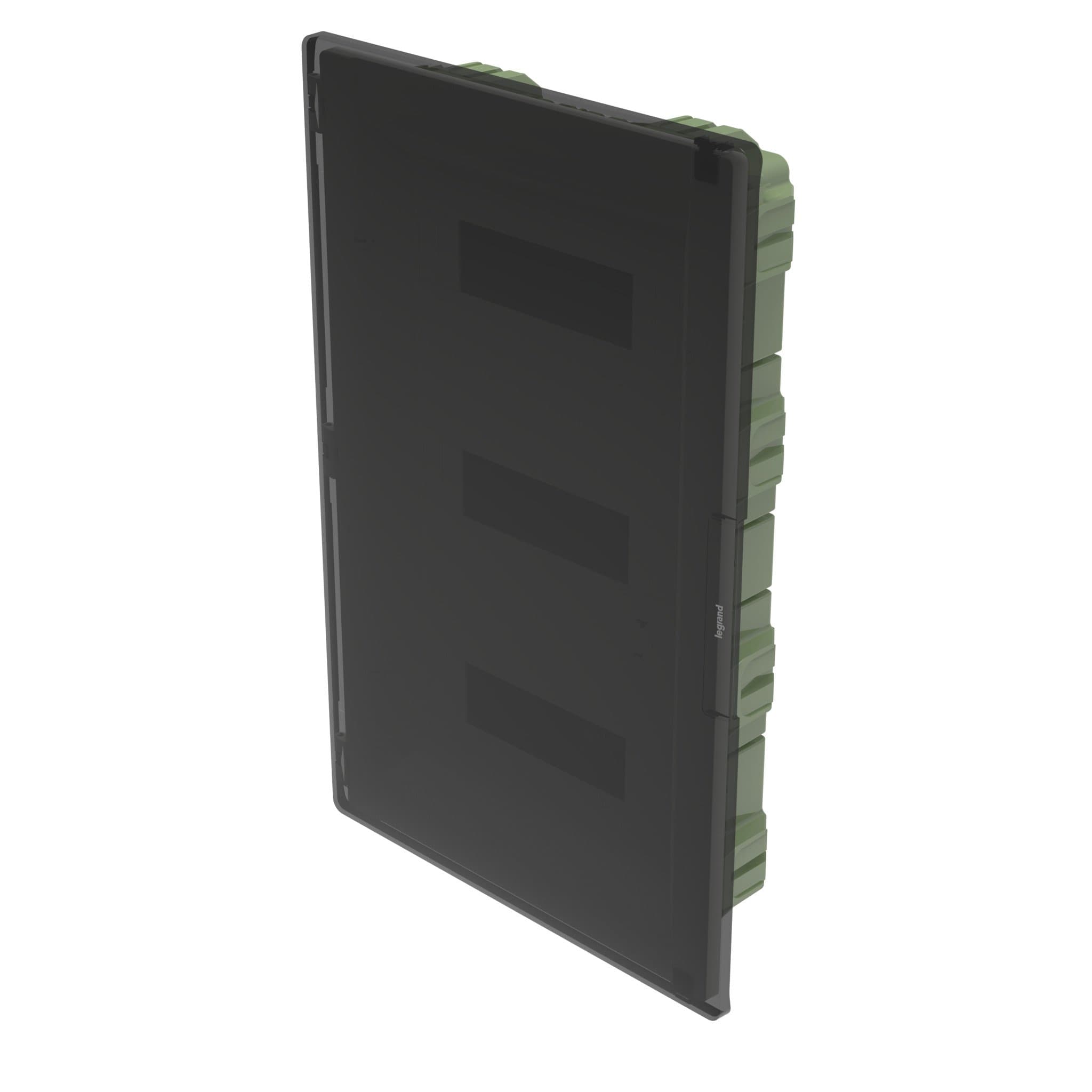 Legrand Practibox3 Щиток распределительный в нишу на 3x12 модулей с клеммником РЕ, прозрачная дверь 401704 — миниатюра 1