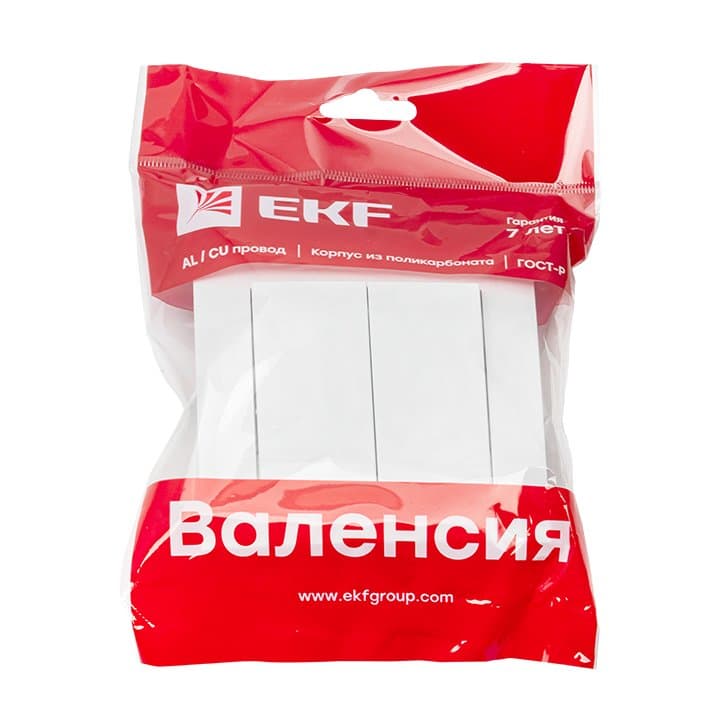 EKF PROxima Валенсия выключатель 2-кл. 10А белый — миниатюра 2