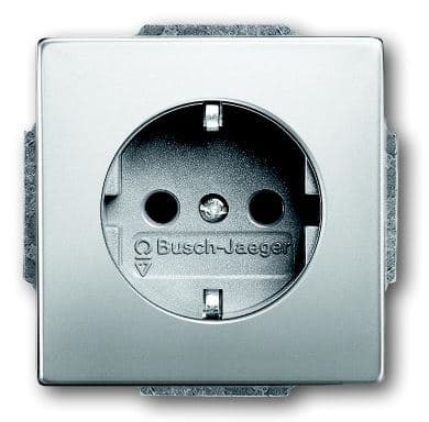 ABB BJE Сталь Розетка с/з с защитными шторками 2CKA002013A5374