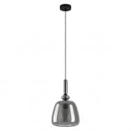 Eglo 39997 Подвесной потолочный светильник (люстра) BOVINO, 1x40W, E27, H1500, Ø260, сталь, черный/матовое стекло, черный полупрозрачный