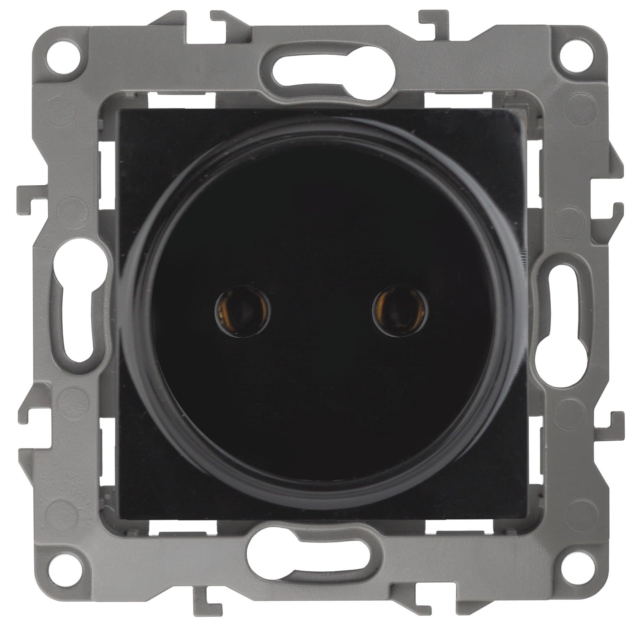 ЭРА 12-2105-06 Розетка 2P, 16A-250В, IP20, 12, Чёрный