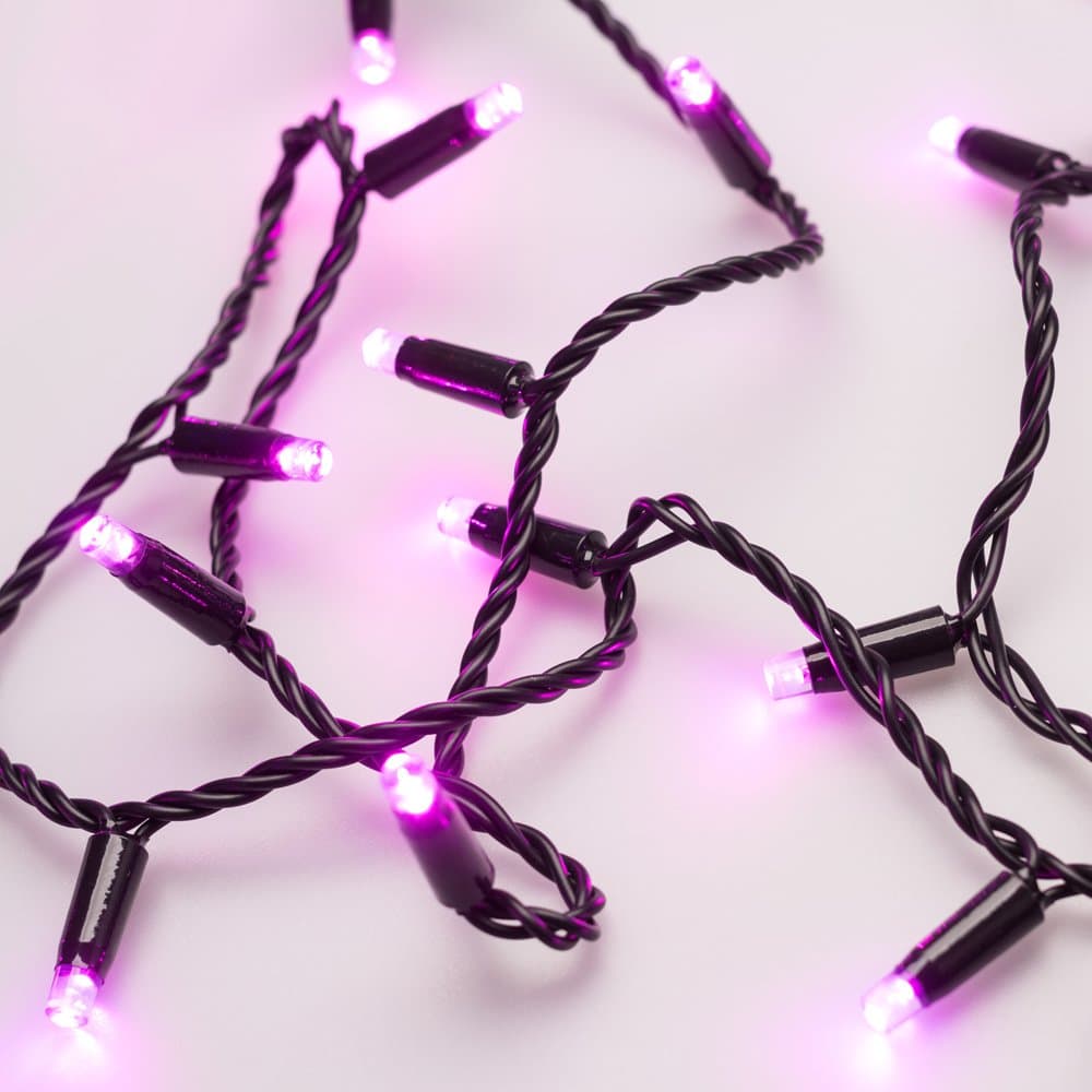 Arlight Светодиодная гирлянда ARD-STRING-CLASSIC-10000-BLACK-100LED-STD PINK (230V, 7W) (Ardecoled, IP65) 025806 — миниатюра 4
