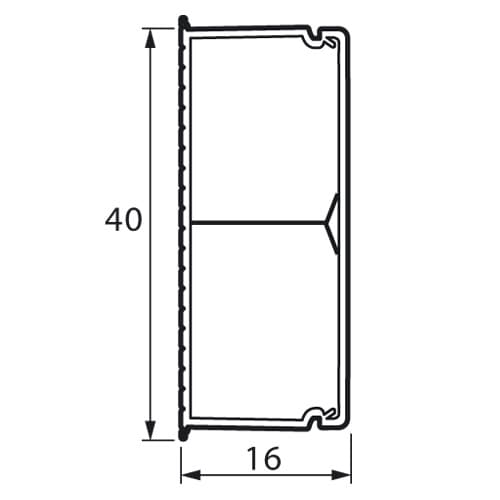 Legrand Metra Мини-канал пластик 40x16 2 отд. (2м) 638195 — миниатюра 2