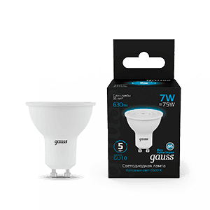 Gauss Лампа MR16 7W 630lm 6500K GU10 LED 101506307