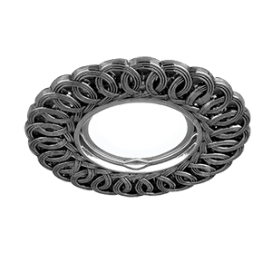 Gauss Светильник Antique Gu5.3 1/40 круг, серебро/черный CA042 — миниатюра 1