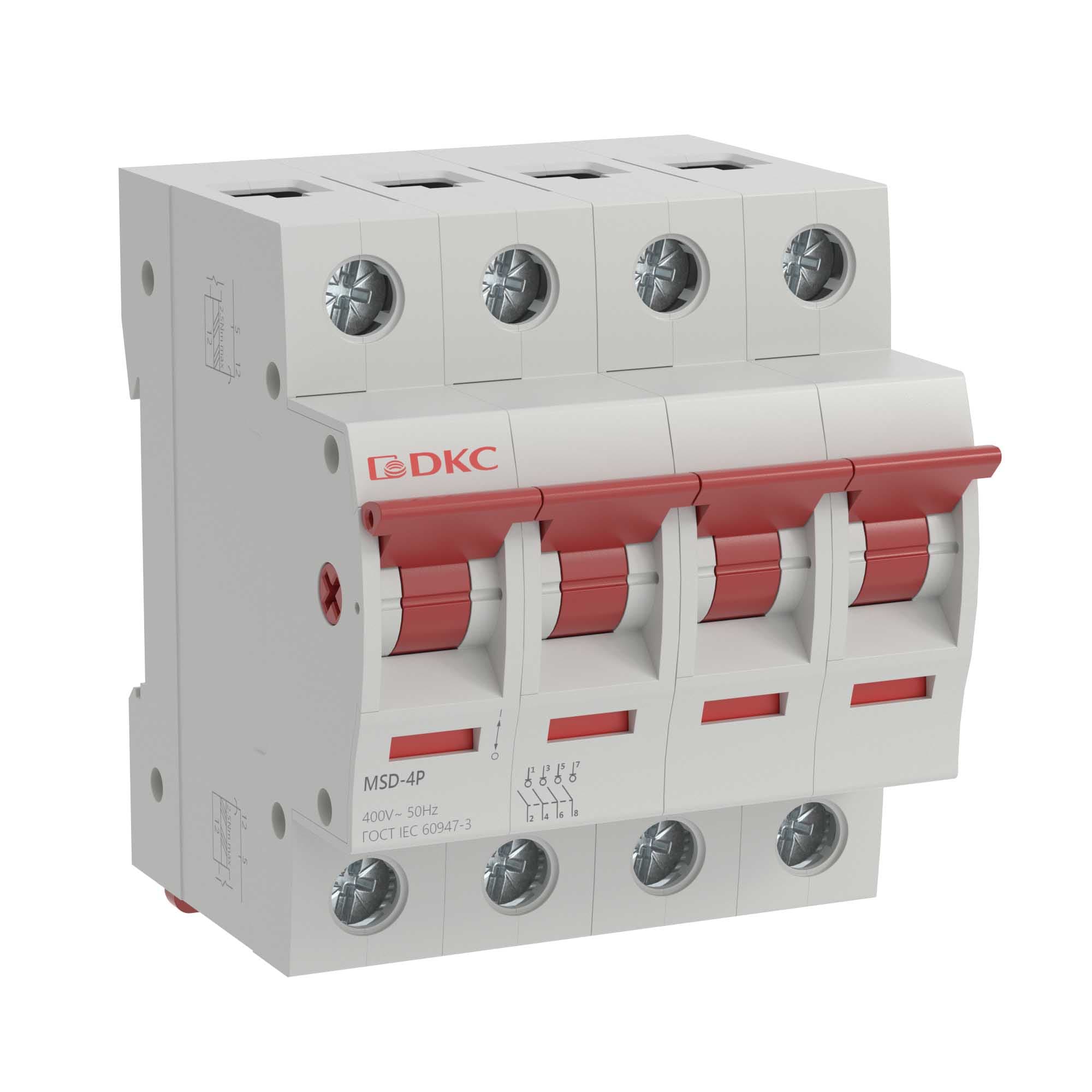 DKC YON max Выключатель нагрузки модульный MSD 4P 63A