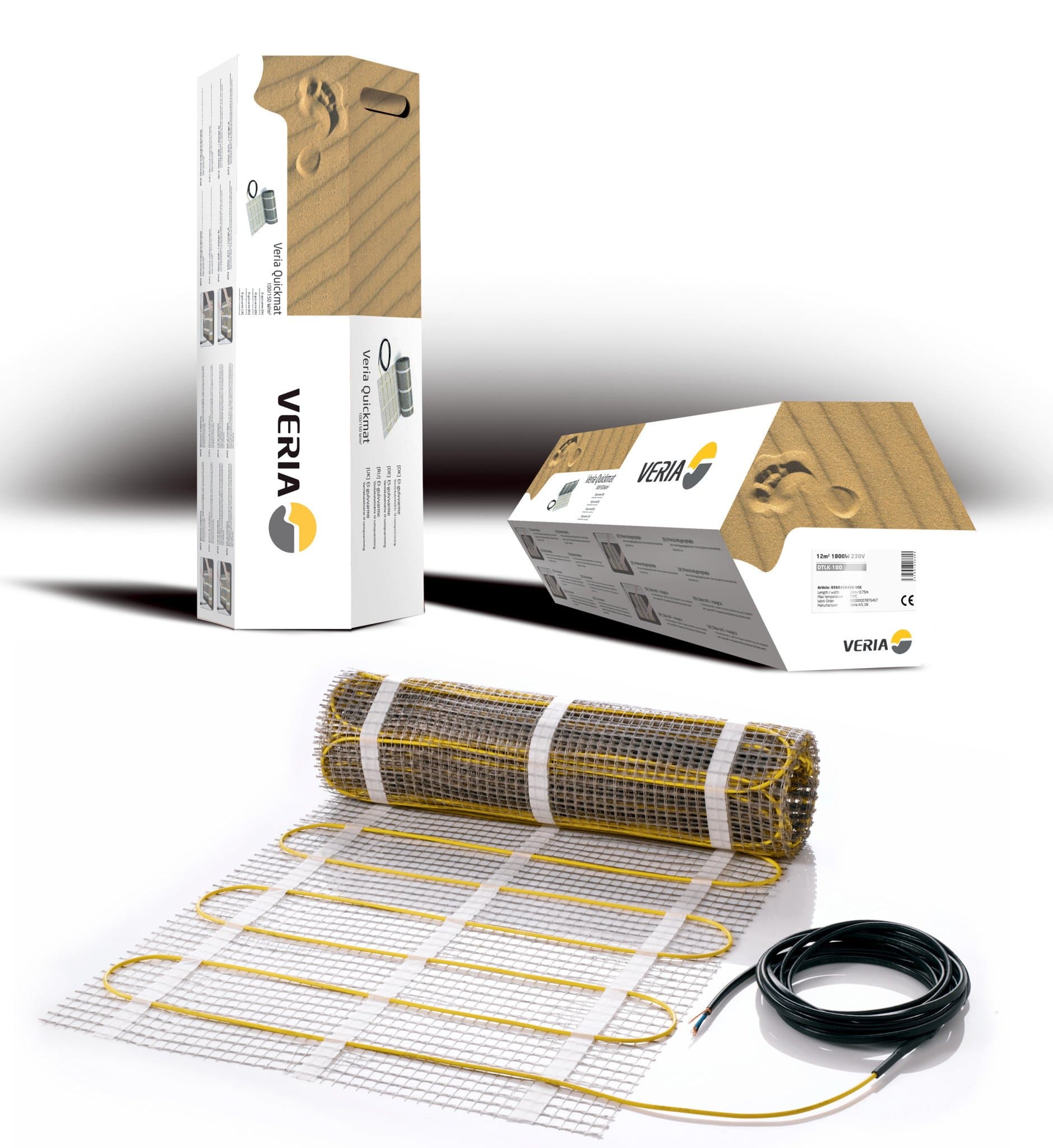DEVI Электрический теплый пол Veria Quickmat 150 Вт/м.кв 900 Вт 0,5х12 6,0 кв.м. одножильный 189B0109
