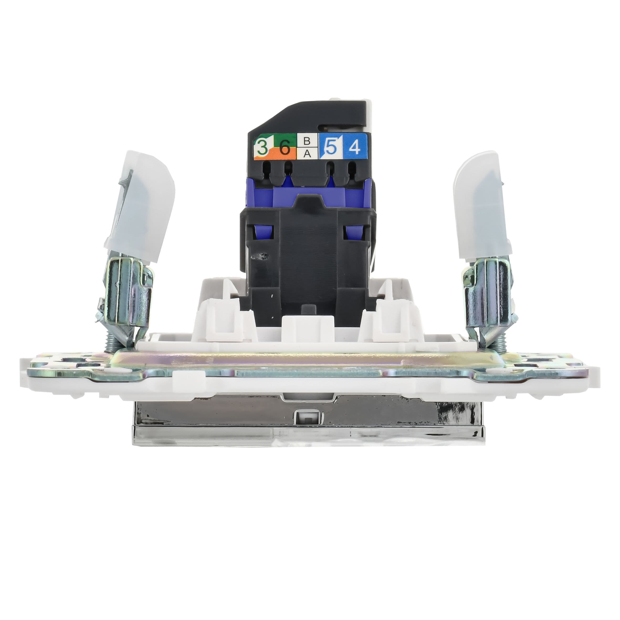 IEK SKANDY Никель Розетка компьютерная RJ45 кат.6 SK-K02N — миниатюра 4