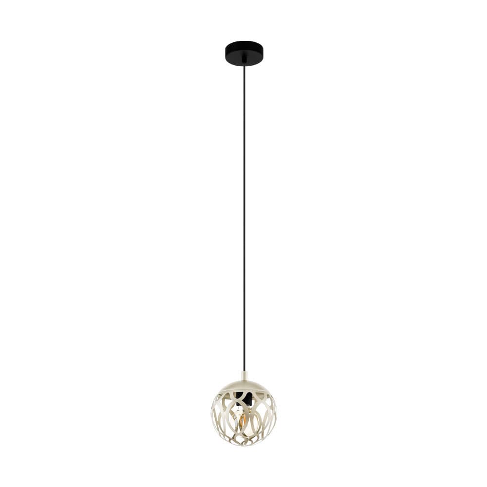 Eglo 99071 Подвес MIRTAZZA, 1x60W(E27), ?180, H1100, сталь, черный/cталь, шампань