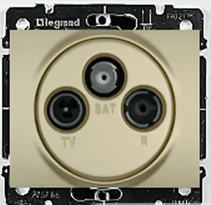 Legrand DIY Galea Life Титан Розетка TV-FM-SAT 1,5 dB 696868