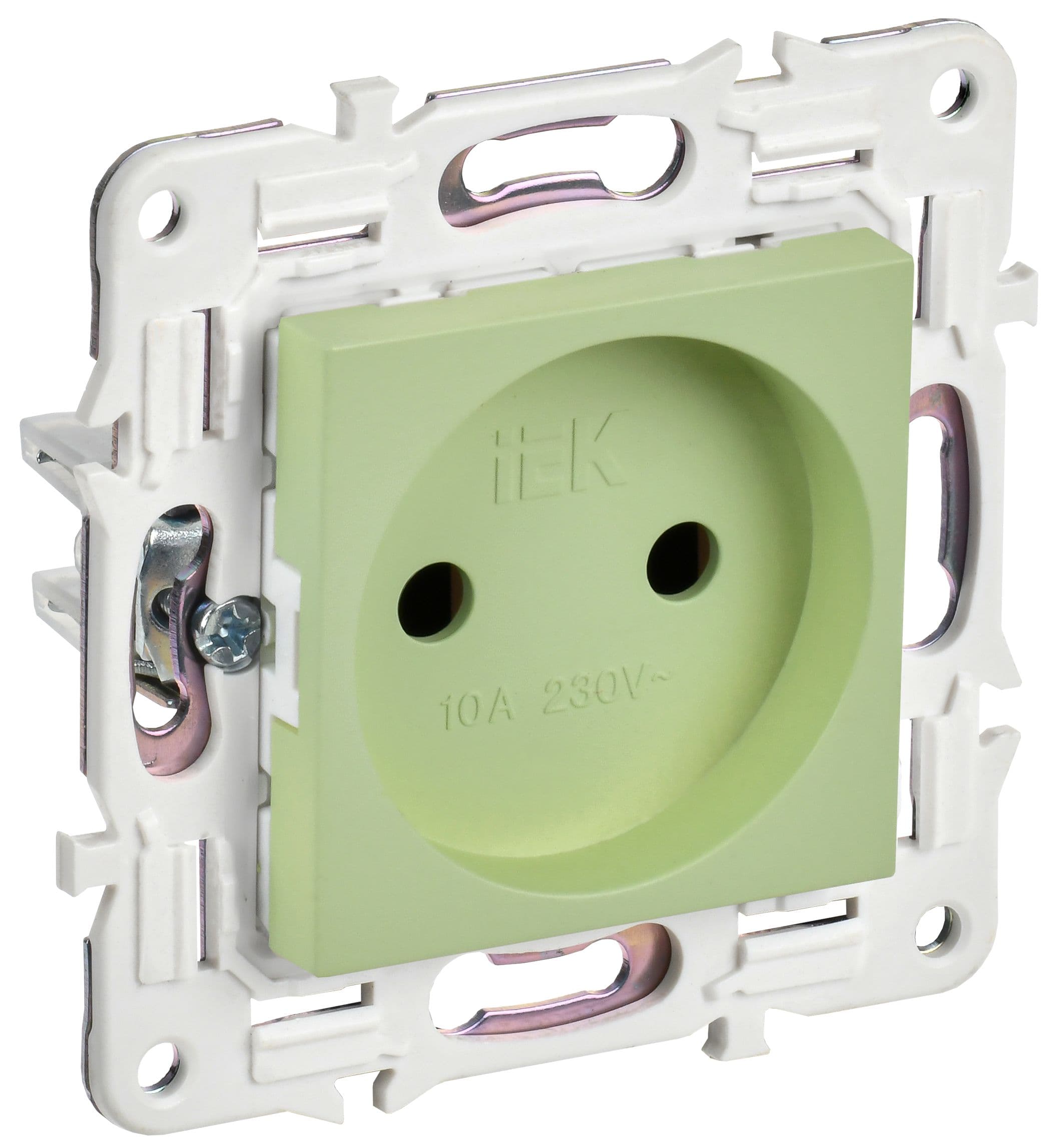 IEK SKANDY Мятный Розетка б/з 10А SK-R02G