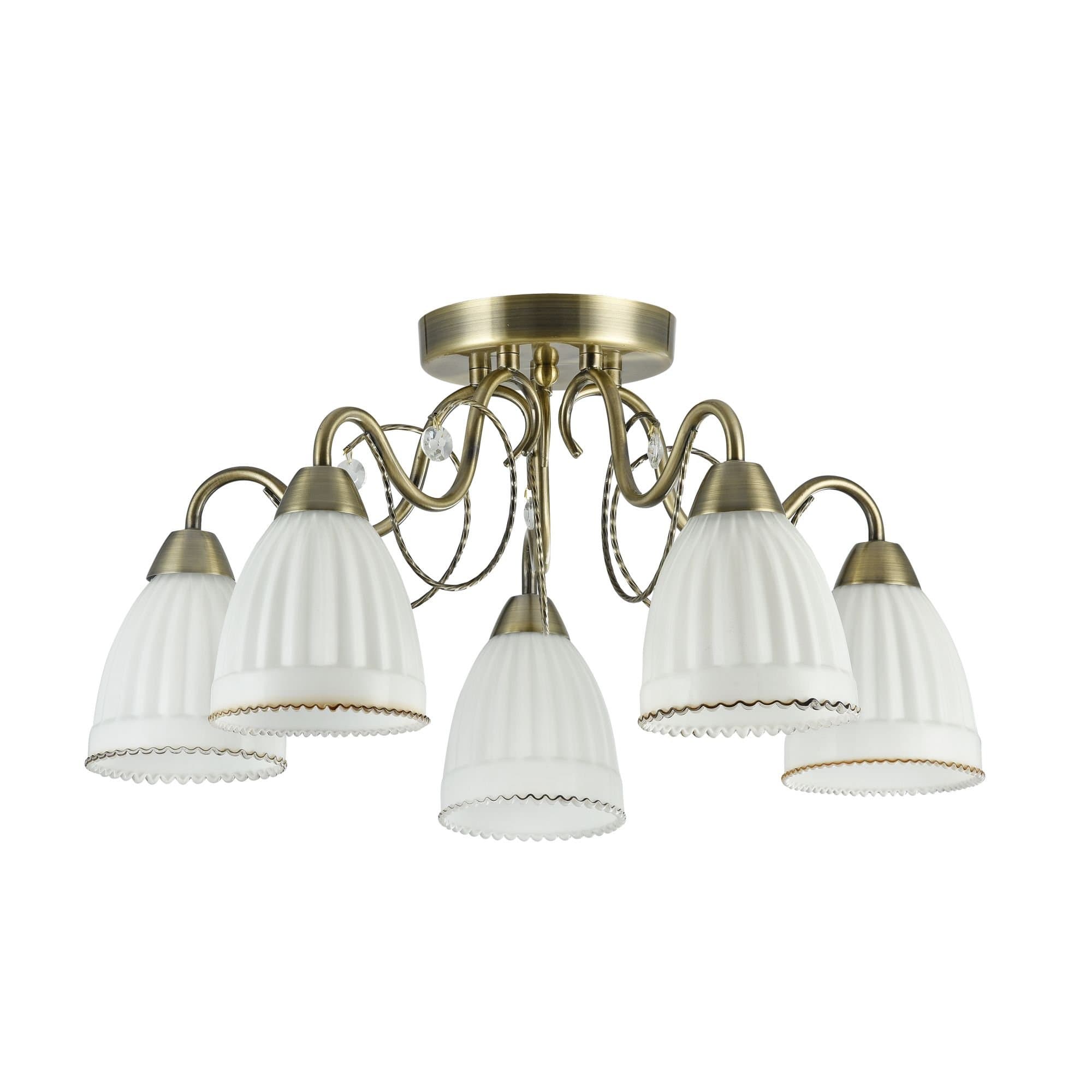 Freya Classic Letizia Бронза Потолочный светильник E14 40W FR2757-PL-05-BZ — миниатюра 2