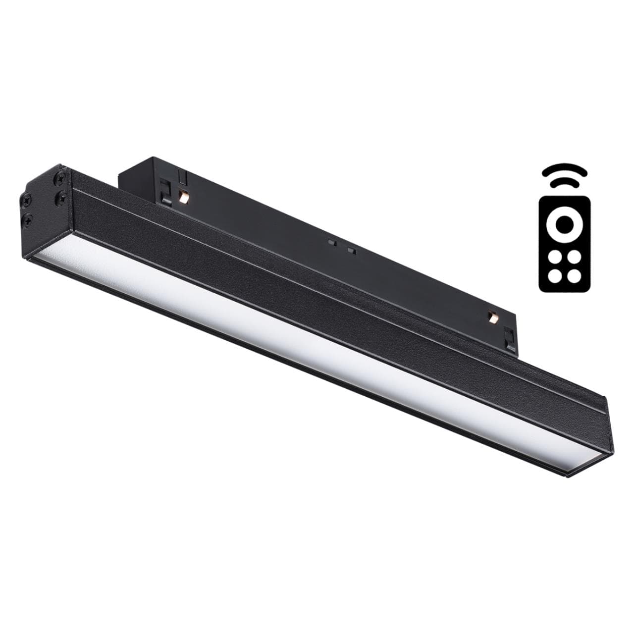 Novotech 358614 SHINO NT21 000 черный Трековый низковольтный св-к диммируемый с ДУ, со сменой цв.температуры IP20 LED 3000~6500К 12W 48V FLUM