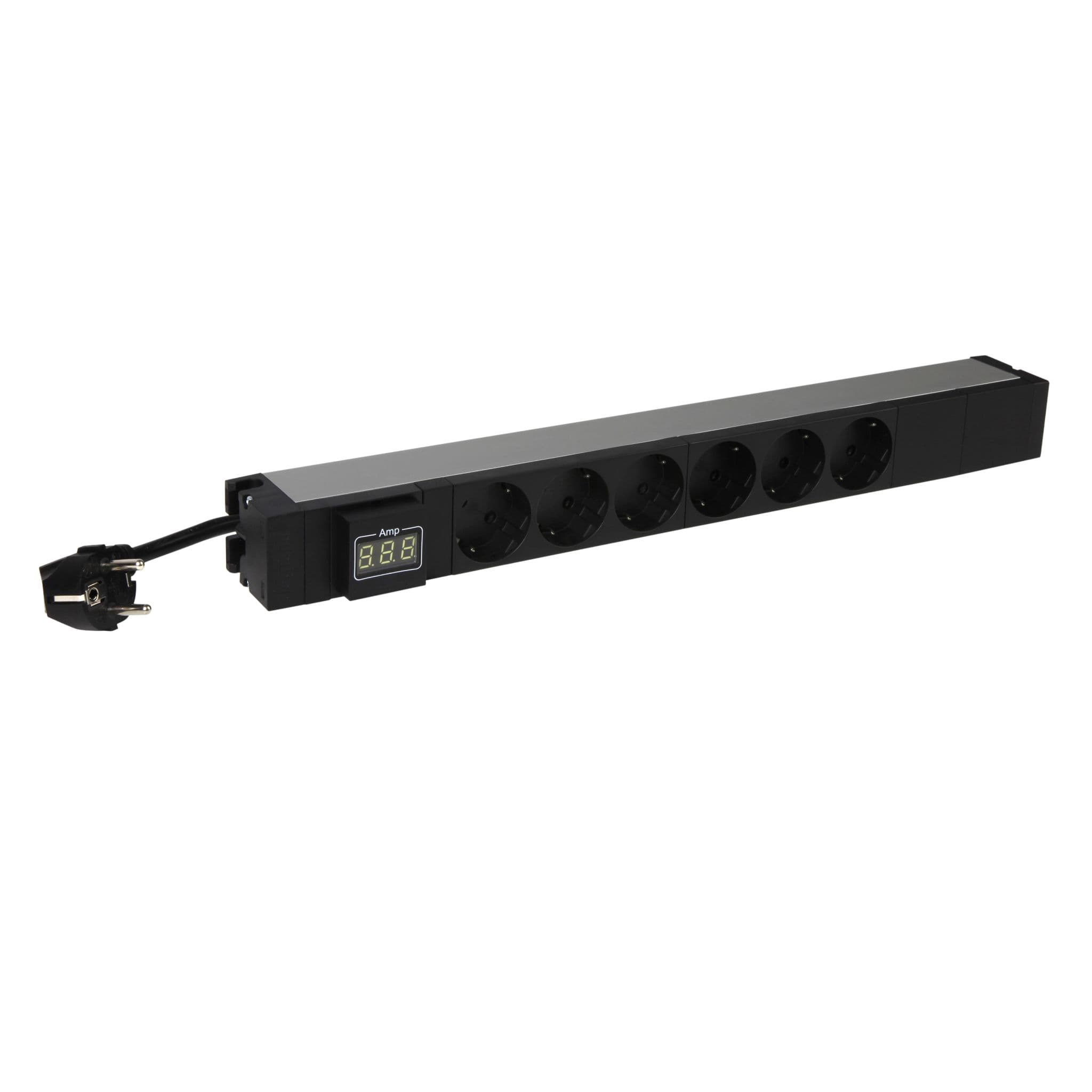 Legrand VDI PDU Блок распределения питания 6 розеток 2К+3 немецкий стандарт амперметр шнур питания 3м 19'' 16А 646841 — миниатюра 3