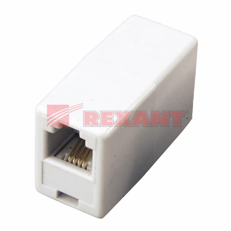 Телефонный проходник (гнездо-гнездо) 6P-4C Rexant 03-0022 — миниатюра 2