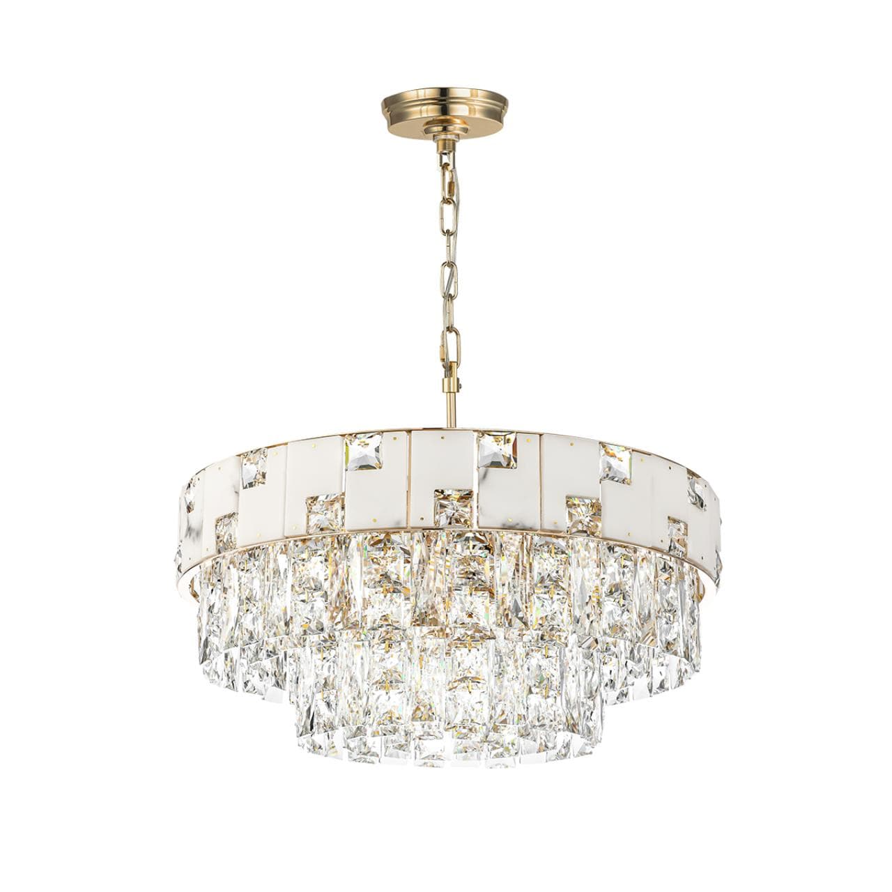 Odeon Light 5076/11 HALL (В 2-Х КОРОБКАХ) ODL24 497 золото/прозрачный/белый/металл/хрусталь/алебастр Люстра E14 11*40W CHESSI