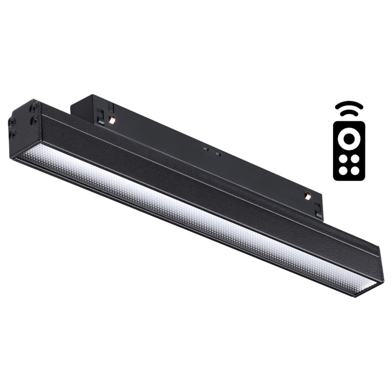 Novotech 358618 SHINO NT21 000 черный Трековый низковольтный св-к диммируемый с ДУ, со сменой цв.температуры IP20 LED 3000~6500К 12W 48V FLUM