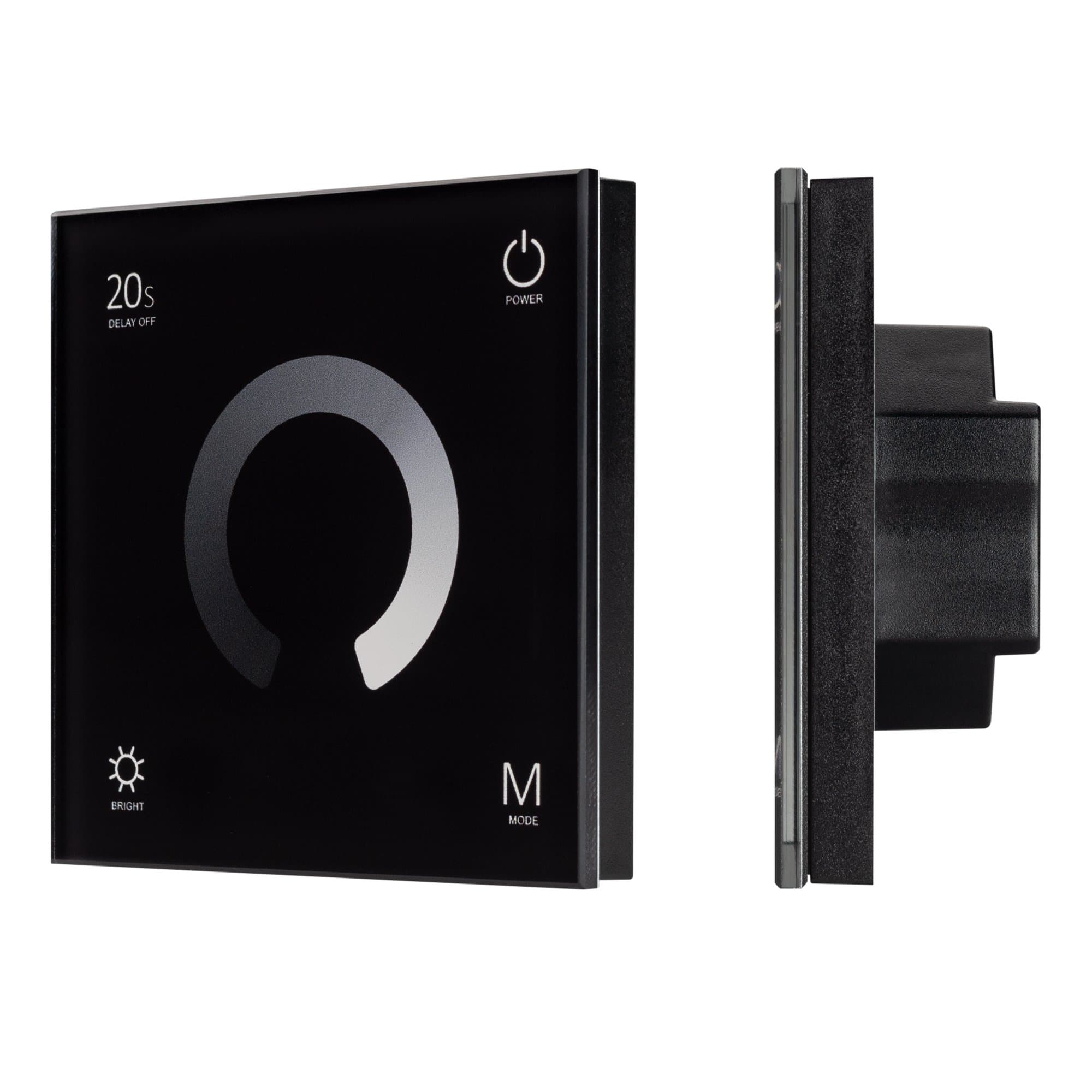 Arlight Панель SMART-P4-DIM-G-IN Black (12-24V, 4x3A, Sens, 2.4G) (IP20 Пластик, 5 лет) 034778 — миниатюра 1