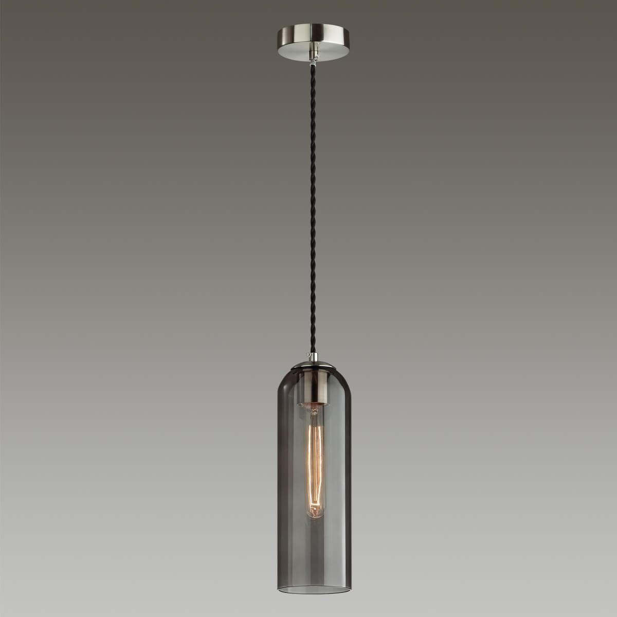 Odeon Light Подвес E27 1*60W VOSTI PENDANT ODL21 291 никель/дымчатый — миниатюра 4