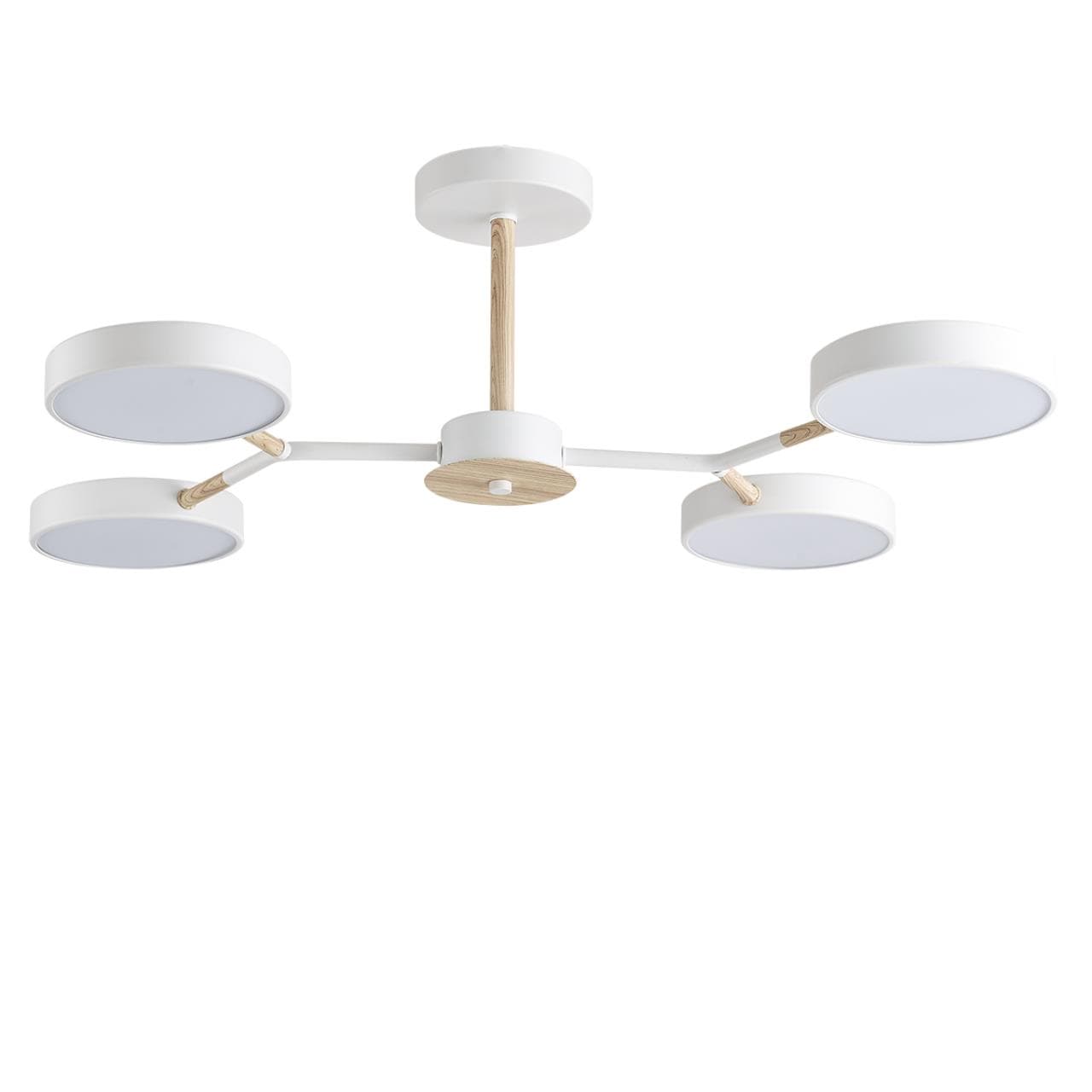 Lumion 5652/72CL LEDIO LN23 063 белый, дерево Люстра потолочная LED 72W 3000-6000K 3253Лм 220V BRAD