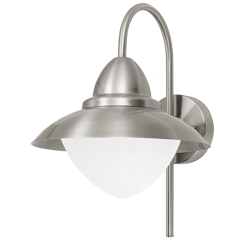Eglo Светильник уличный настенный SIDNEY, 1х60W (E27), H375, нерж. сталь/матовое стекло 83966