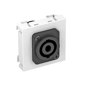 OBO Bettermann Розетка мультимедийная Speakon, 1 модуль Modul45, 45х45 мм, белая 6105270 — миниатюра 2