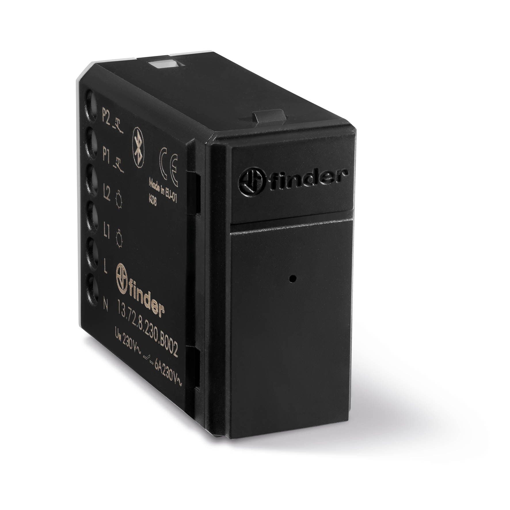 Finder Модульное электронные реле; 1CO 6A; питание 230В АC; BLE- Yesly; цвет черный 13728230B002