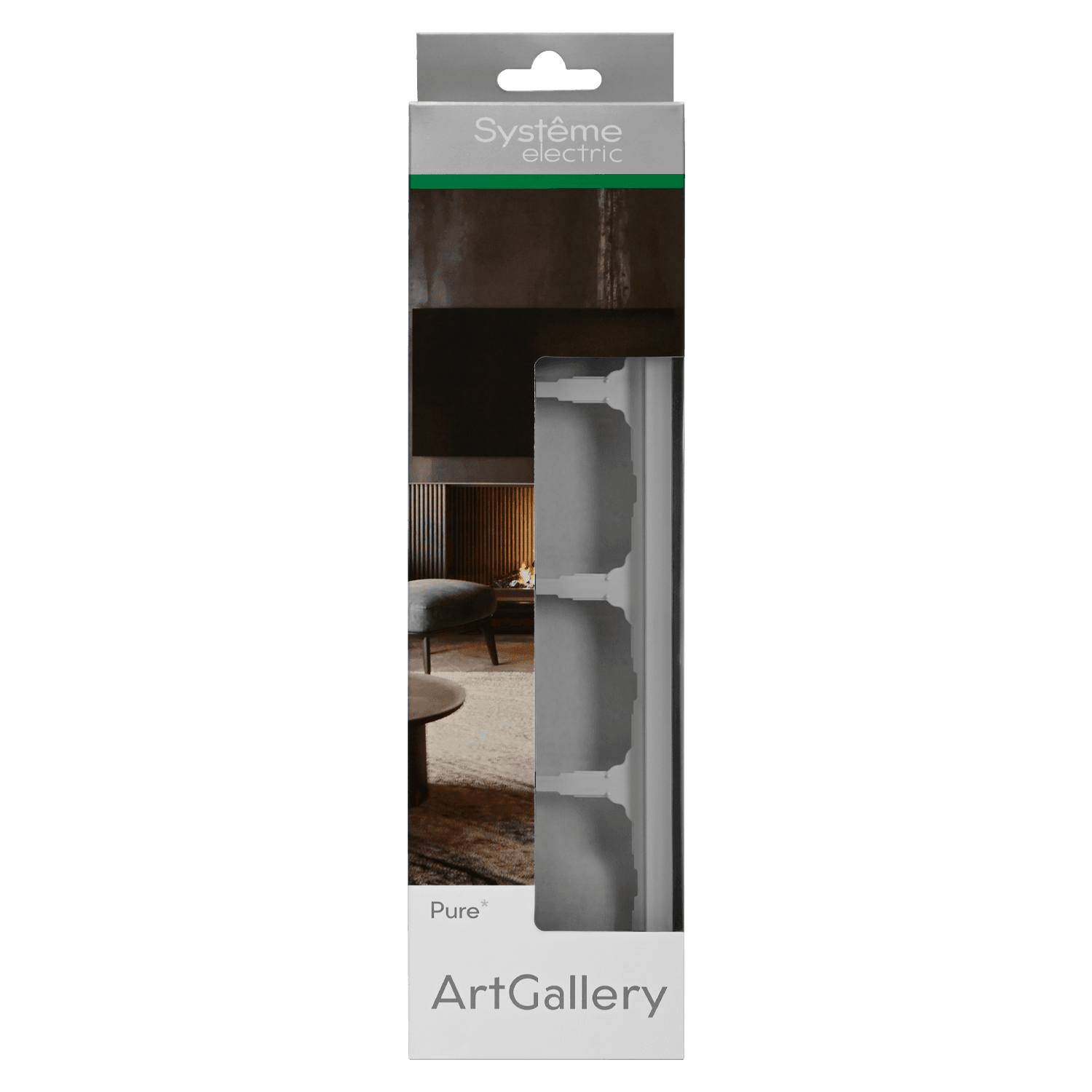 Systeme Electric ArtGallery Pure Матовое органическое стекло Белый Рамка 4-ая — миниатюра 4