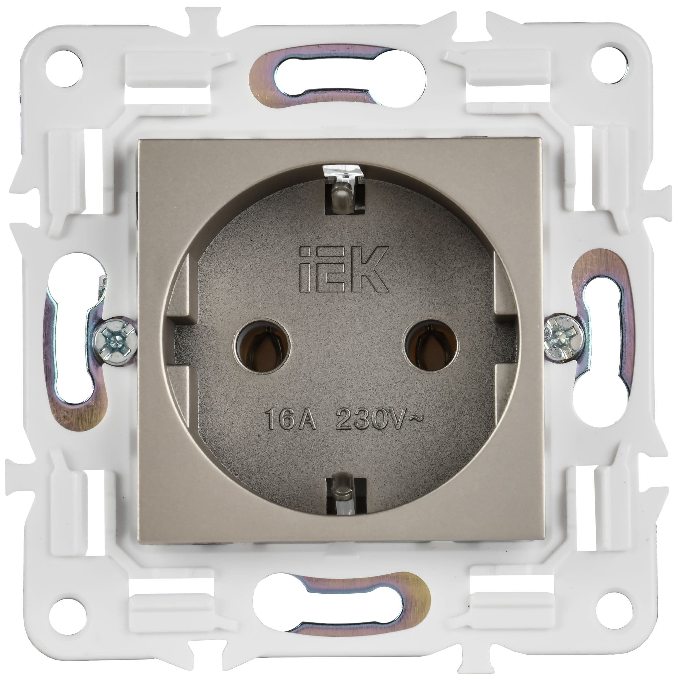 IEK SKANDY Шампань Розетка с/з без защитных шторок 16А SK-R05Sh — миниатюра 2
