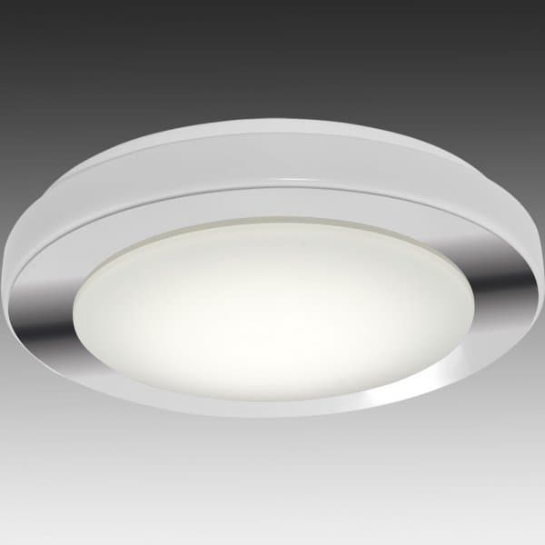 Eglo 95283 Светильник LED CARPI, 16W (LED), Ø385, IP44, сталь, хром, белый/плафон
