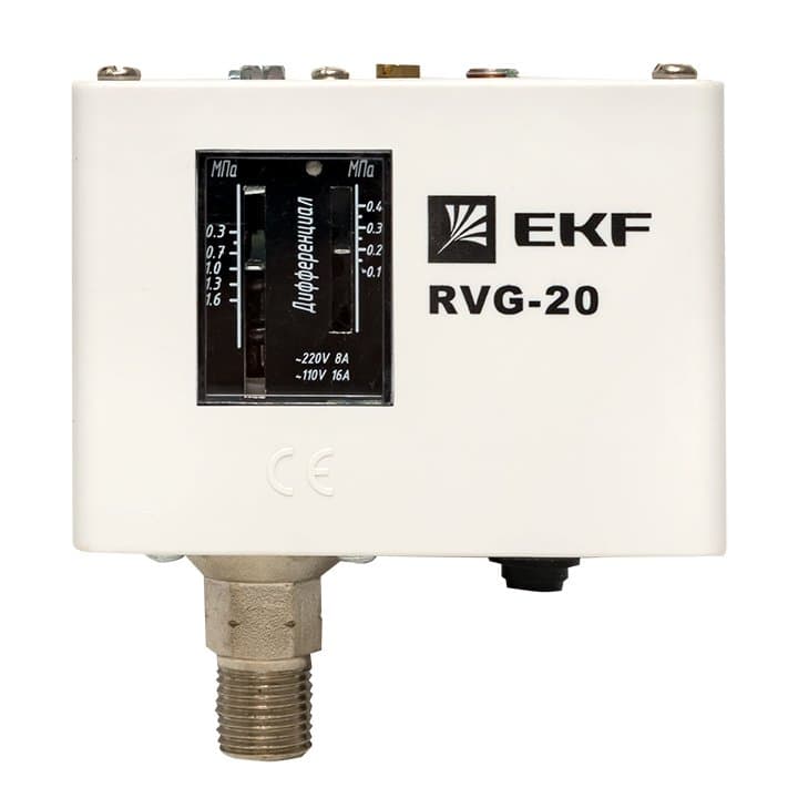 EKF PROxima Реле избыточного давления RVG-20-1,6 (1,6 МПа) — миниатюра 2