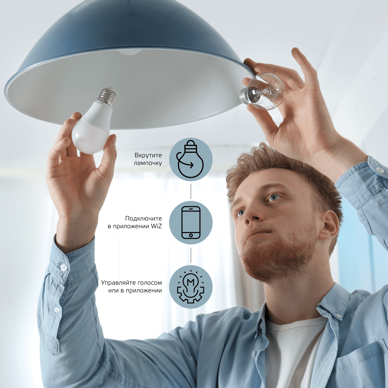 Gauss Лампа Smart Home С37 5W 470lm 2700-6500К Е14 RGBW+изм.цвет.темп.+диммирование LED 1190112 — миниатюра 4