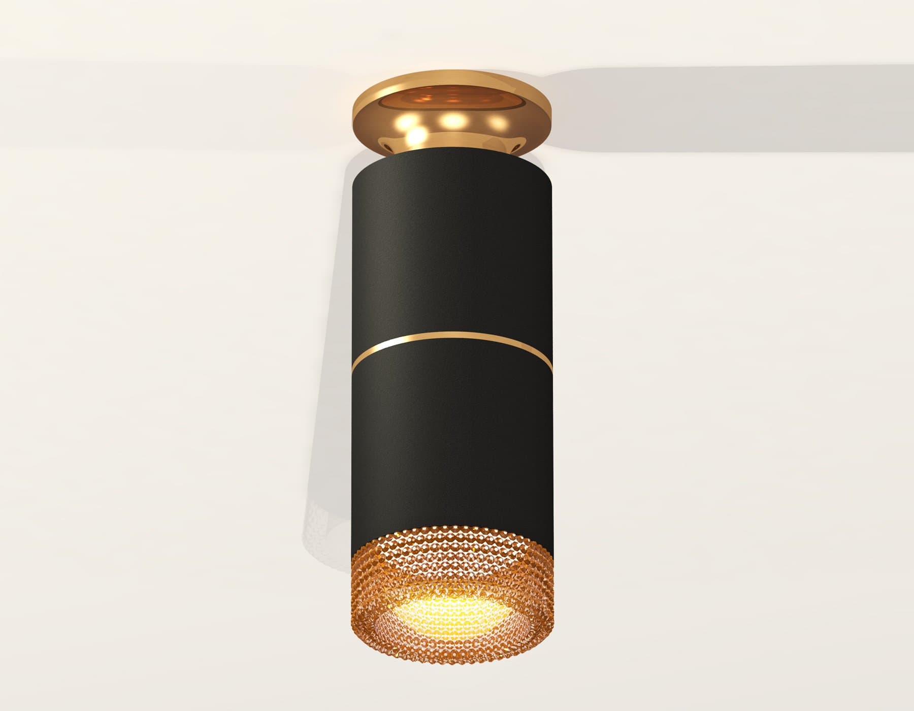 Ambrella Комплект накладного светильника XS6302241 SBK/PYG/CF черный песок/золото желтое полированное/кофе MR16 GU5.3 (N6905, C6302, A2062, N6154) — миниатюра 2