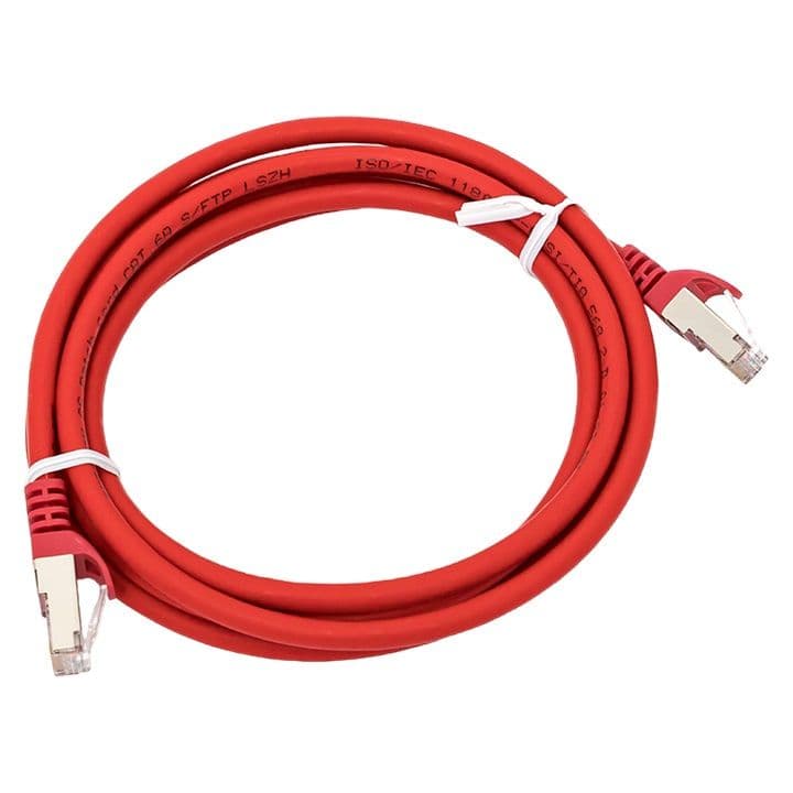 EKF Патч-корд TERACOM CS Cat.6A экранированный S/FTP оболочка LSZH красный (3,0м)