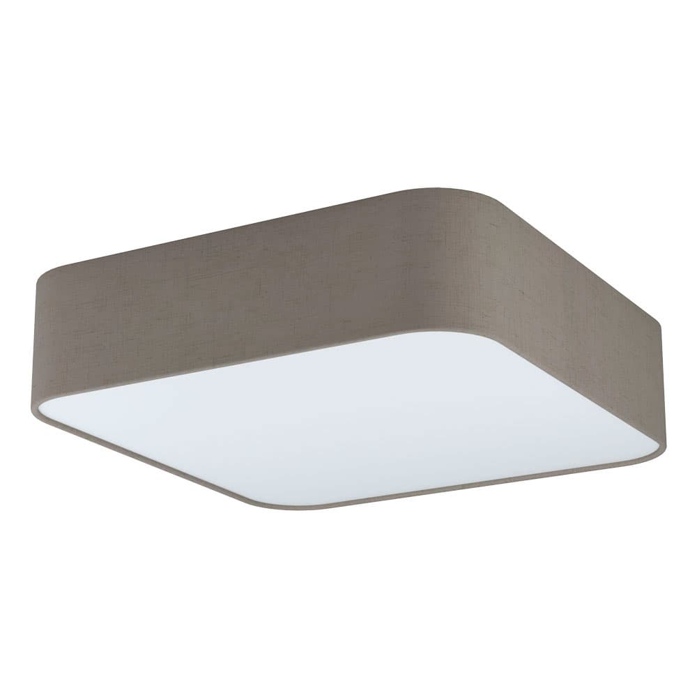 Eglo 99091 Светильник настенно-потолочный PASTERI SQUARE, 5x25W(E27), 575х575,сталь, бел/текстиль, пластик, серо-коричневый