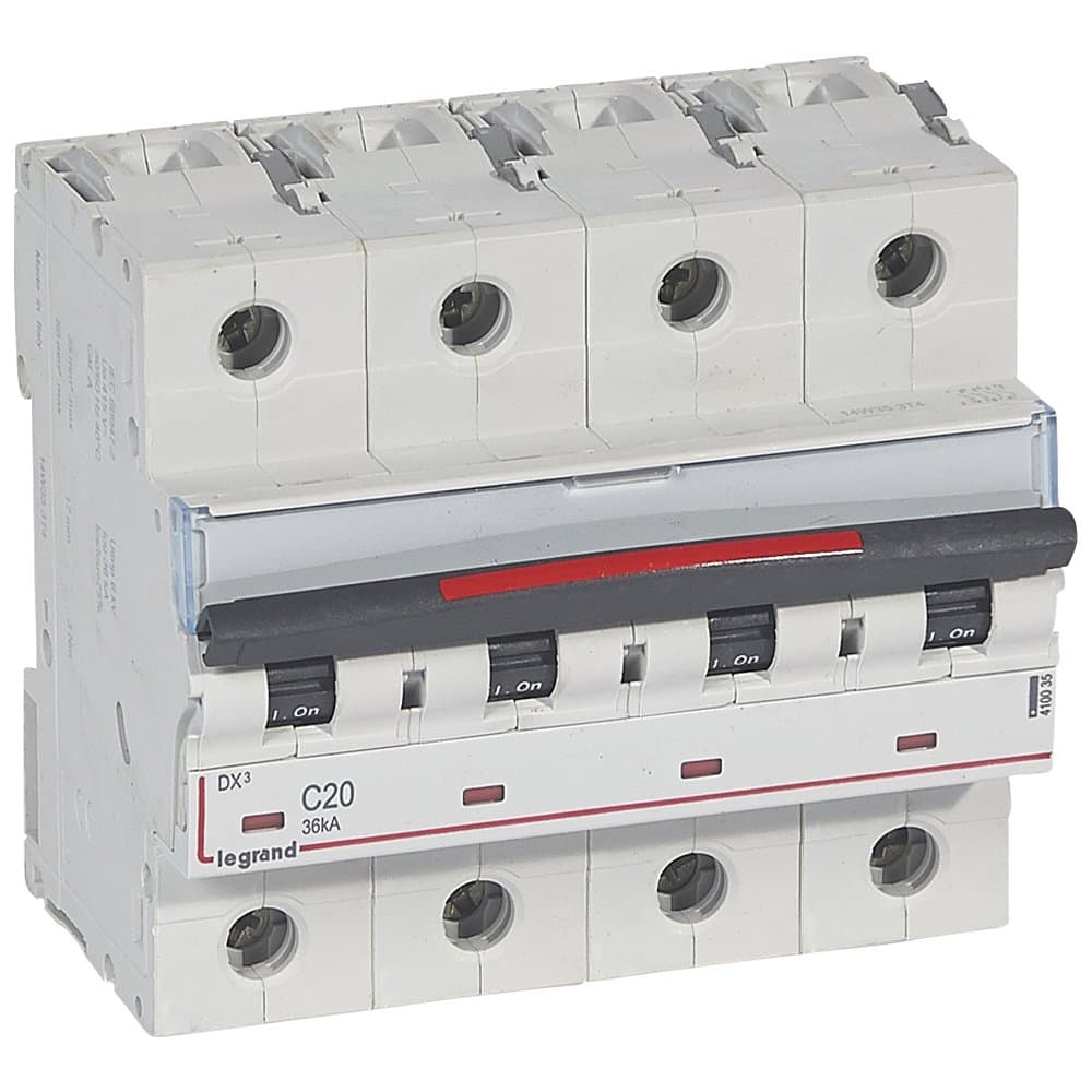 Legrand Автоматический выключатель DX3 20A 4п 36кА 410035