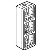 Legrand Plexo Серый Монтажная коробка 3-ая для наружного монтажа,вертикальная, IP55 069679 — миниатюра 2