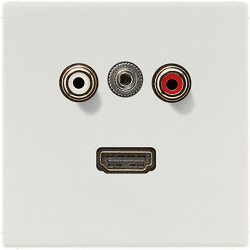 JUNG 2x Cinch Audio (RCA) / Stereo разъем (TRS 3.5 mm) / HDMI, светло-серый MALS1082LG