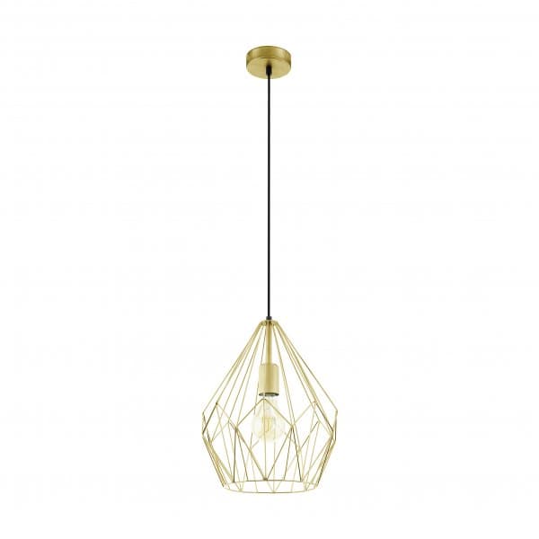 Eglo 49933 Подвес CARLTON 1, 1x60W (E27), 310, H1100, сталь, золотой — миниатюра 1