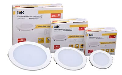 IEK Светильник ДВО 1601 белый круг LED 7Вт 3000 IP20 — миниатюра 2