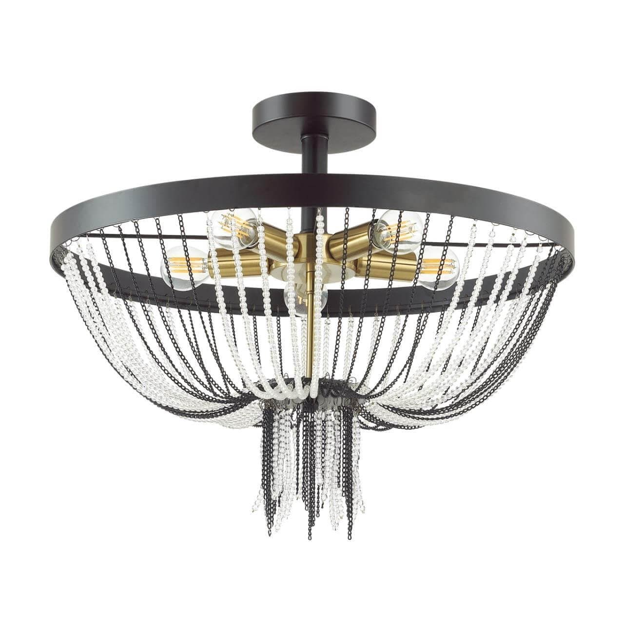 Lumion 4560/5C LOFTI LN21 черный, латунь Люстра потолочная E14 5*40W 220V ELVIS — миниатюра 1
