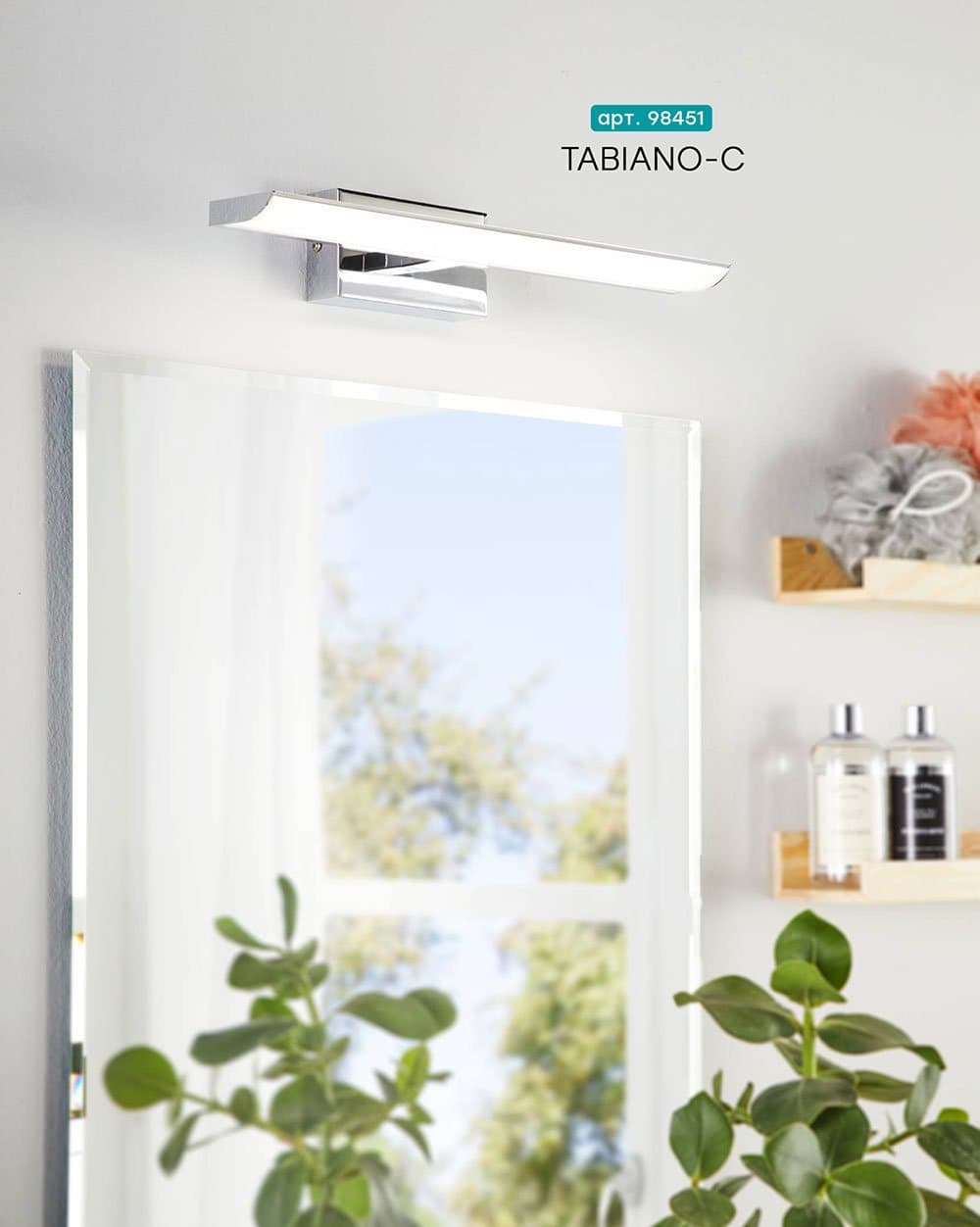 Eglo 98451 Cветодиодная подсветка для зеркал TABIANO-С умный свет connect, 15,6W(LED), L605, H70, 2000 — миниатюра 2