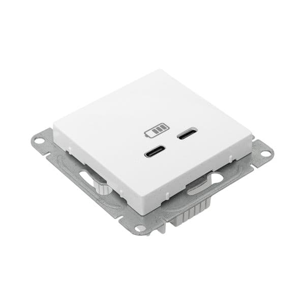 EKF Механизм розетки USB-C - 2шт, белый Эпика — миниатюра 11